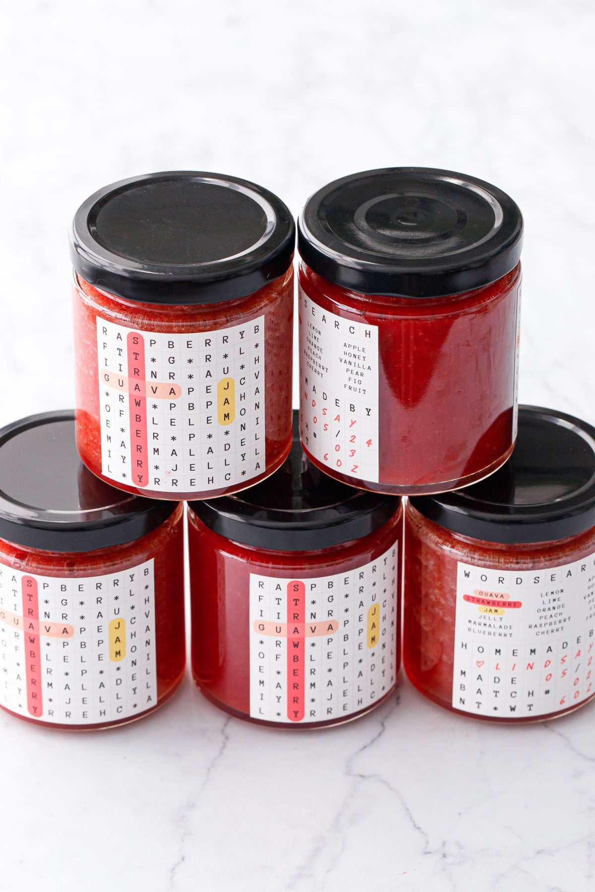 Strawberry Guava Jam Printable Label Template