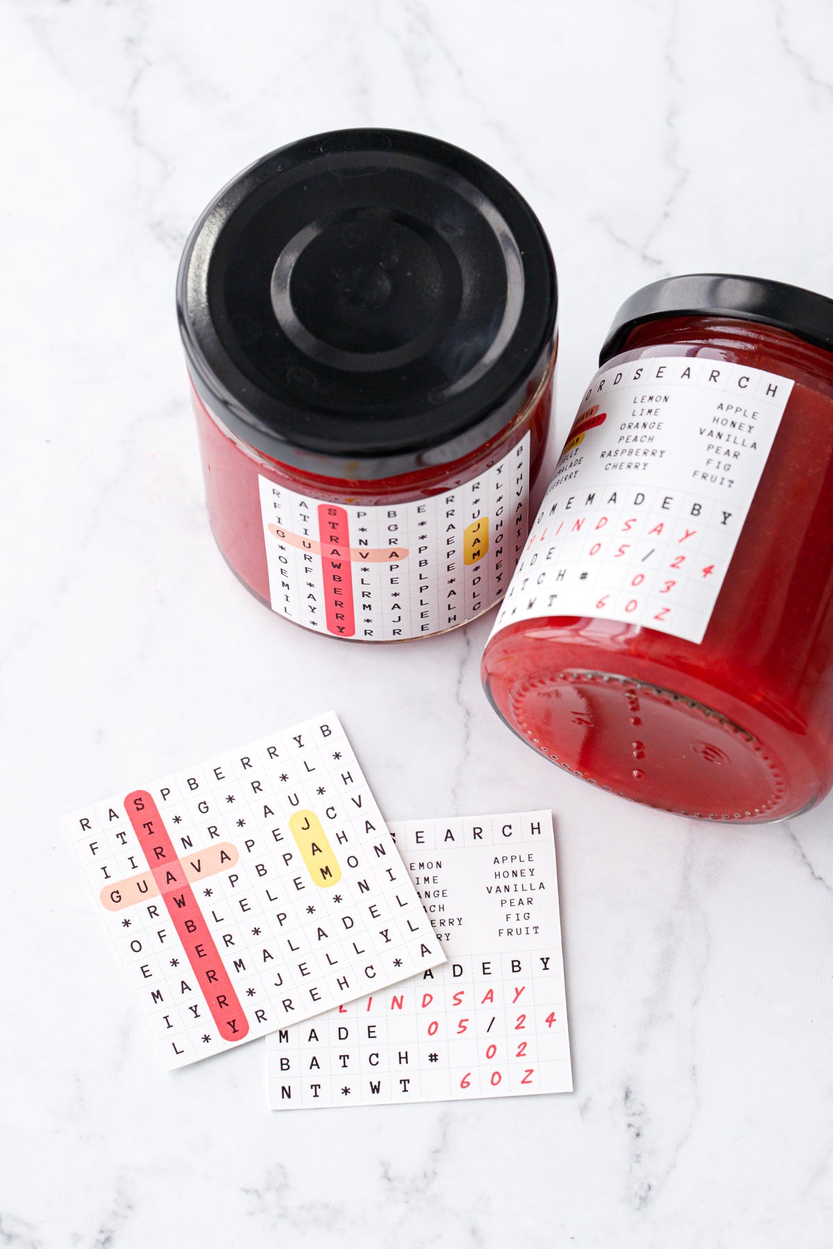 Strawberry Guava Jam Printable Label Template