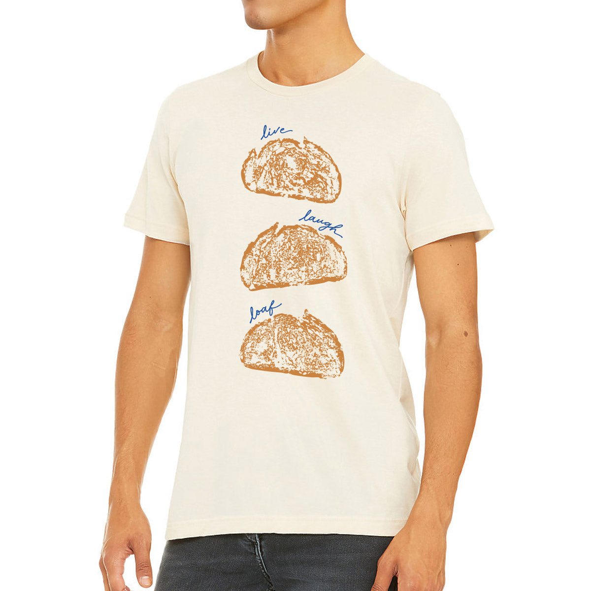 "Live Laugh Loaf" Food Pun T-Shirt