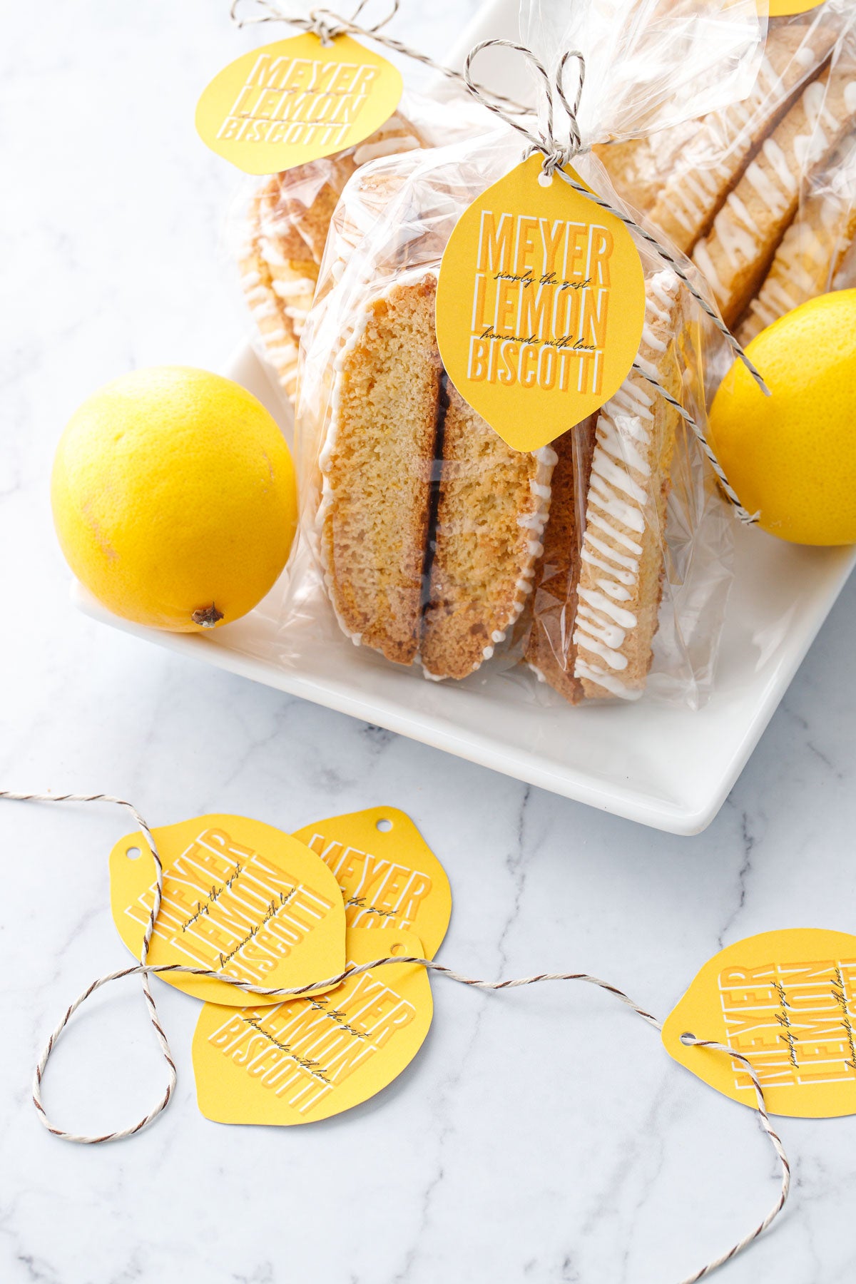 Meyer Lemon Biscotti Gift Tags Template