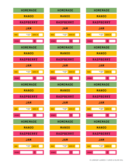 Mango Raspberry Jam Template