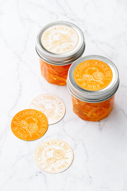 Candied Orange Peel Printable Label Template
