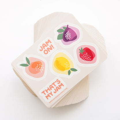 Abstract Fruit Sticker Sheets