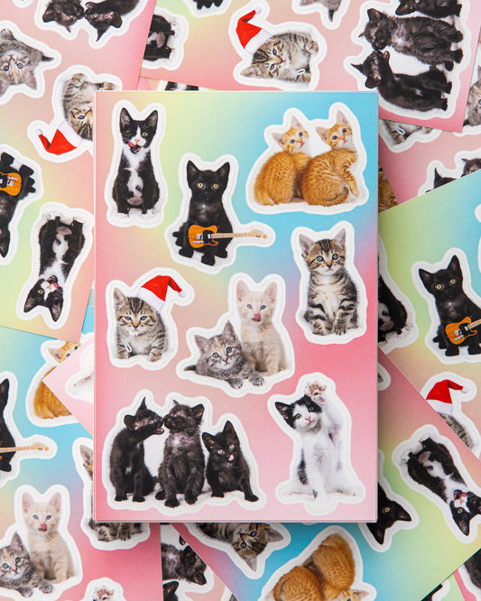 Cute Kittens Sticker Sheet